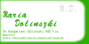 maria dolinszki business card